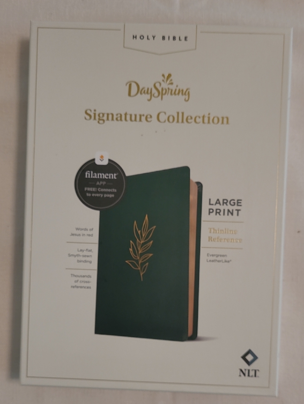DaySpring Signature Collection Large Print Holy Bible - Evergreen